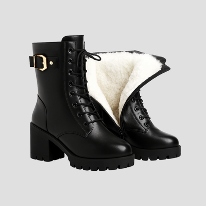 Women’s Faux-Fur Lined Combat Boots