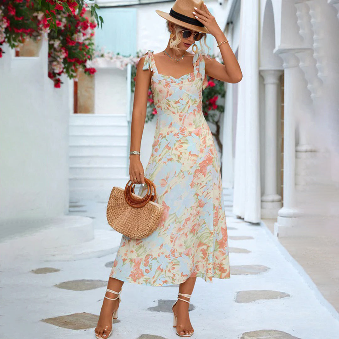 Comfortable Sunny Midi Dress for Women - BritishElegance