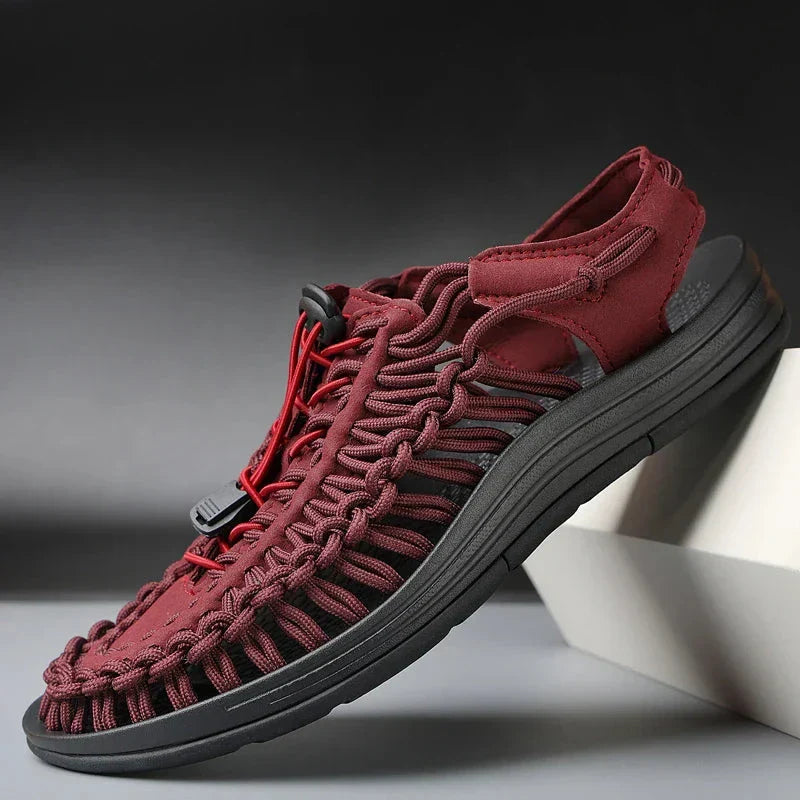 Kairo | Flex-Knit Sport Sandals – Braided Cord Design with Cushioned Sole