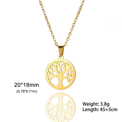 Elegant Nature Tree Zircon Necklace