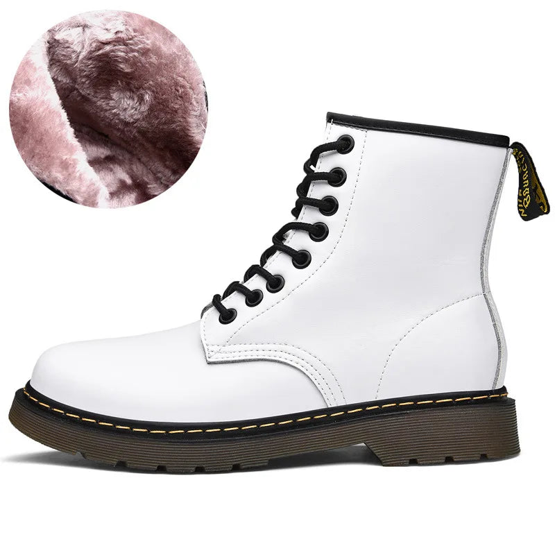 Warm Insulated Leather Chelsea Boots for Men