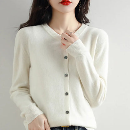 Cozy Cashmere Open Front Cardigan for Women