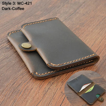 Genuine Brown Leather Card Wallet