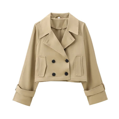 Classic Ladies Short Trench Raincoat