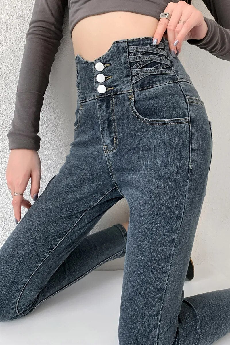 Women's Slim Fit High Waist Lift Jeans