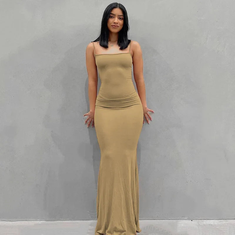 Elegant Halter Neck Evening Maxi Dress
