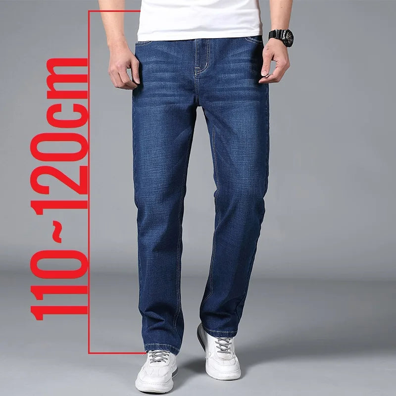 Slim Fit Men's Black Straight Leg Stretch Jeans - BritishElegance