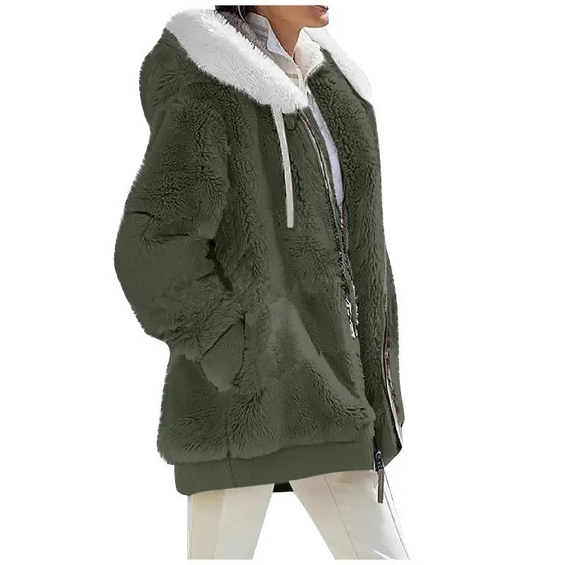 Ladies' Cozy Zip Up Fleece Coat