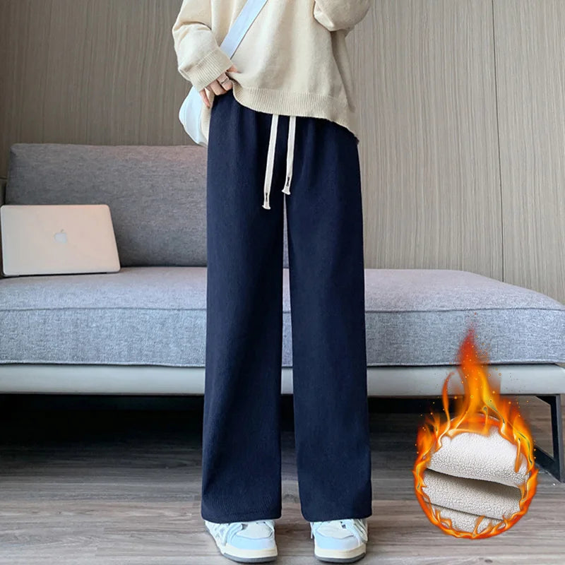 Warm Women's Thick Fleece Lined Jogger Pants