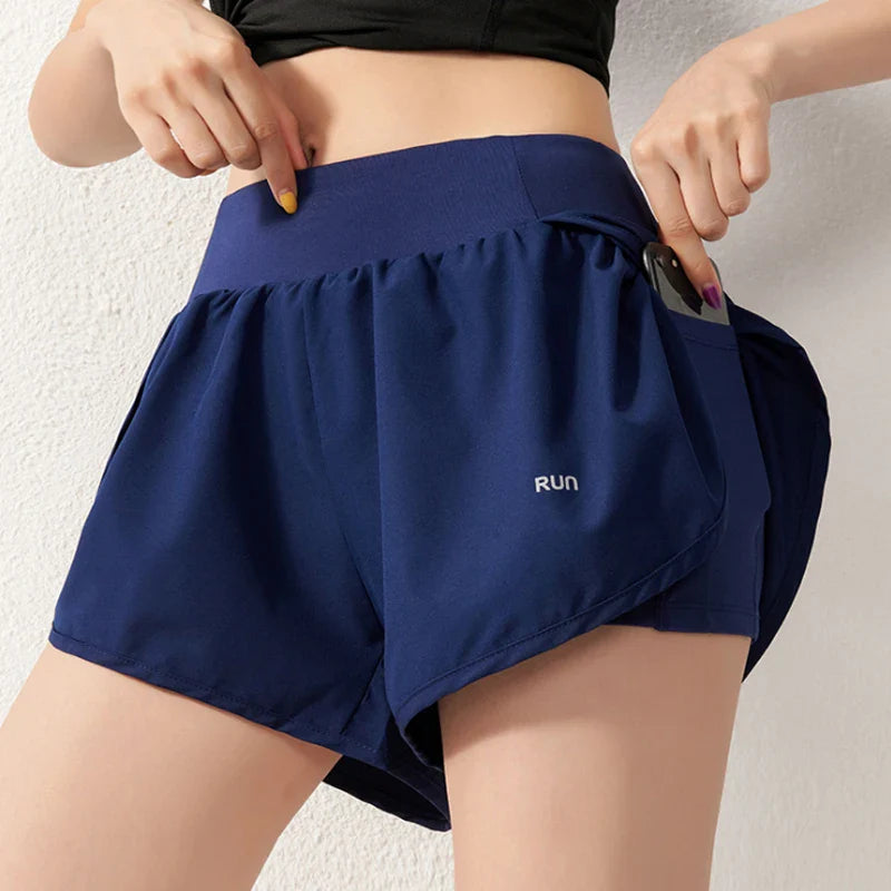 Breathable Athletic High-Waist Running Shorts - BritishElegance