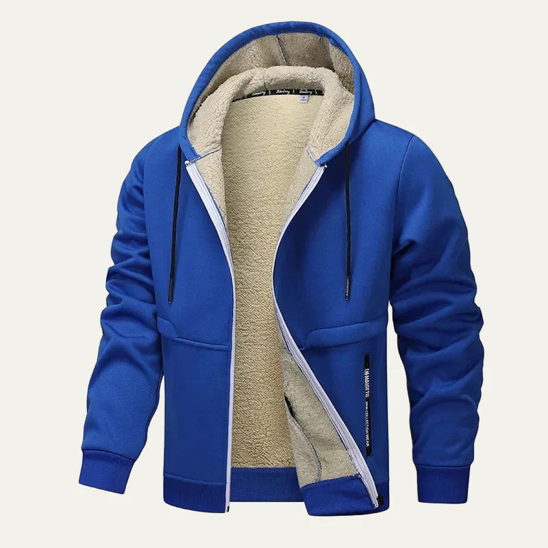 Men’s Full Zip Hoodie with Plush Sherpa Lining