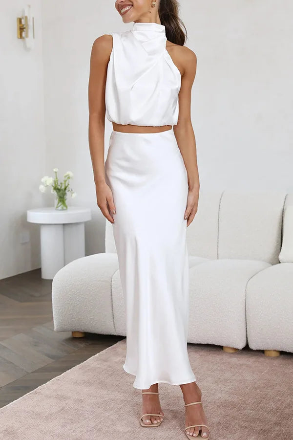 Ladies Elegant 2 Piece Summer Outfit with Silky Fabric
