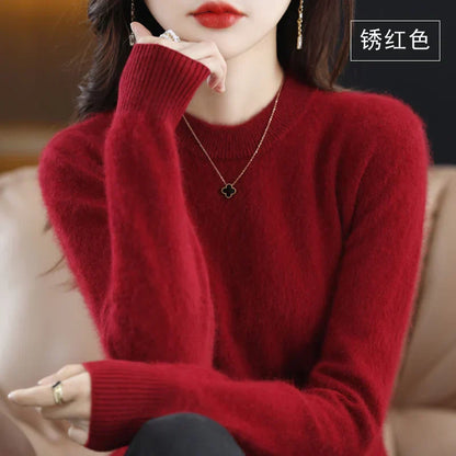 Luxurious Soft Cashmere Crew Neck Women's Sweater