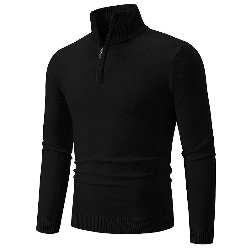 Comfy Men's Quarter Zip Winter Sweater