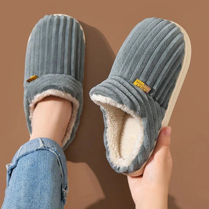 Cozy Faux Fur Slide Slippers – Soft Warm Indoor Shoes