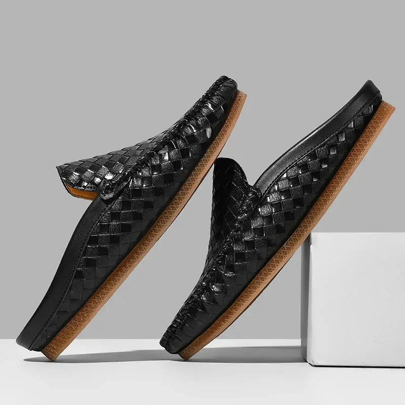 Nodo | Leather Mules – Handwoven Craftsmanship & Modern Elegance