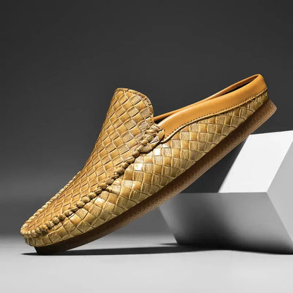 Nodo | Leather Mules – Handwoven Craftsmanship & Modern Elegance