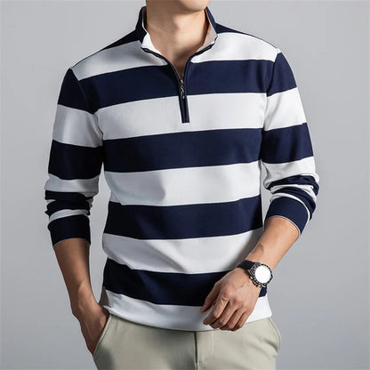 Comfy Striped Crew Neck Long Sleeve T-Shirt