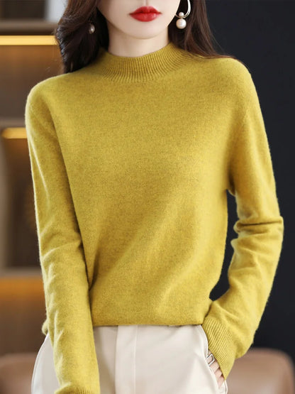 Soft Women's Merino Wool Fitted Sweater
