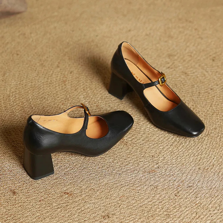 Luisa Genuine Leather Heels