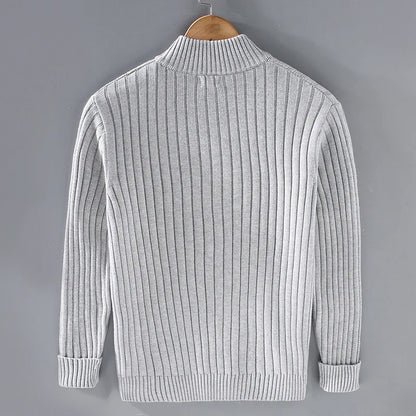 Cevori Ribbed Open Front Knit Cardigan