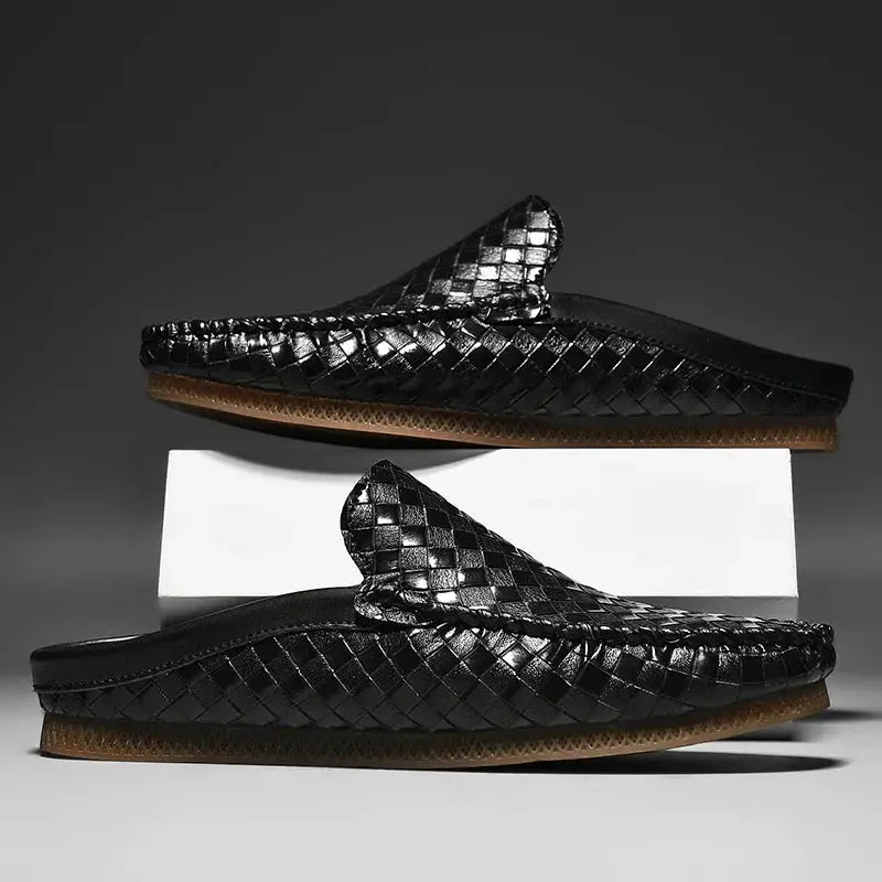 Nodo | Leather Mules – Handwoven Craftsmanship & Modern Elegance