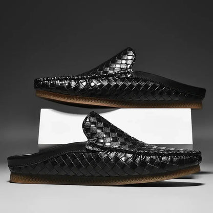 Nodo | Leather Mules – Handwoven Craftsmanship & Modern Elegance