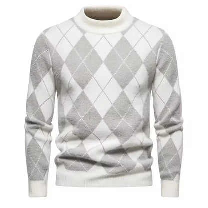Fake Fur Crew Neck Sweater Men