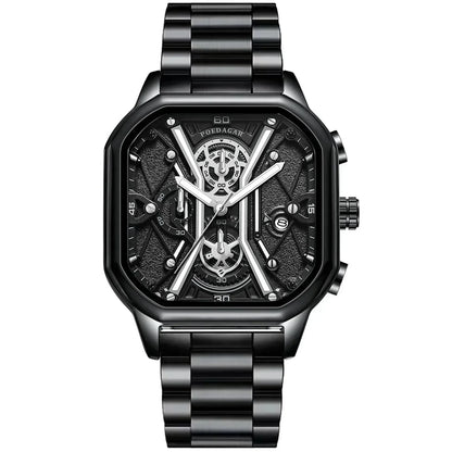 Stylish Men's Leather Chronograph Watch