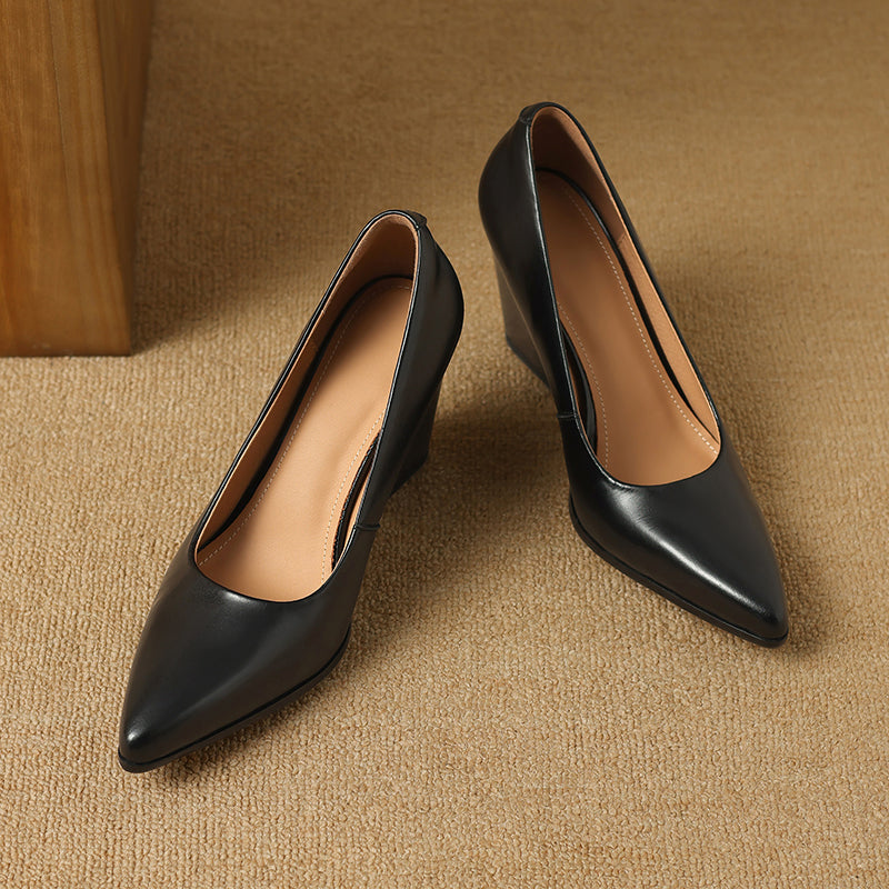 Nora Genuine Leather Heels