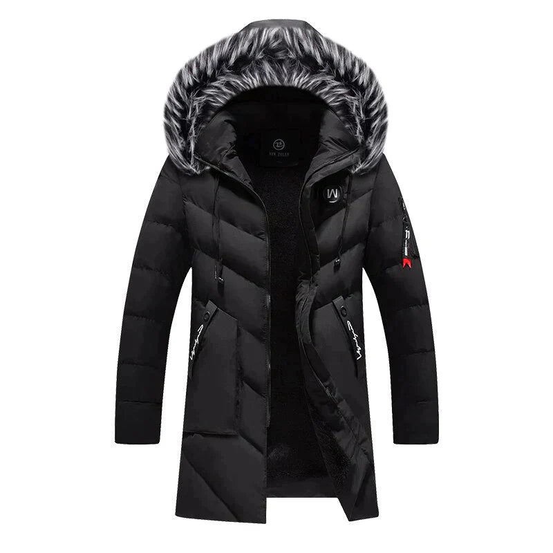 Cevori Fluffy Hooded Design Winter Long Parka
