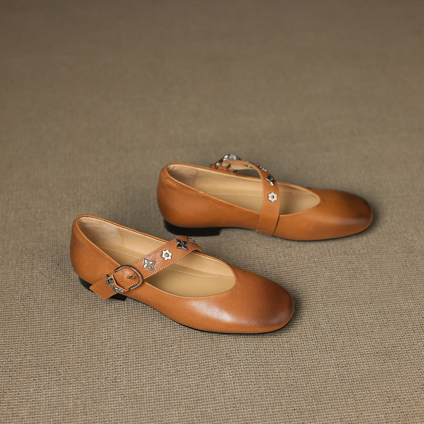 Elda Genuine Leather Flats