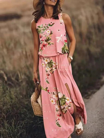 Vibrant Summer Maxi Dress for Women - BritishElegance