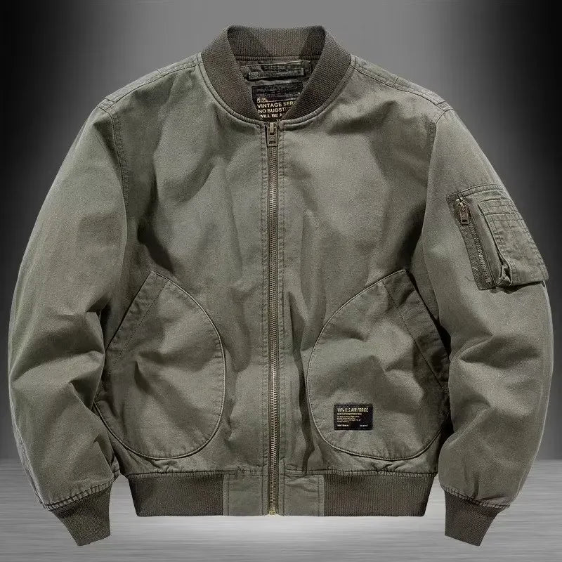 Casual Classic Cotton Bomber Jacket – Comfortable Street Style