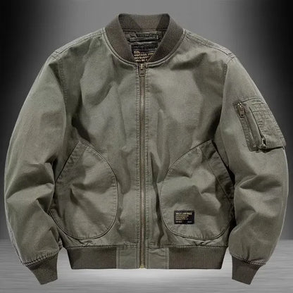Casual Classic Cotton Bomber Jacket – Comfortable Street Style