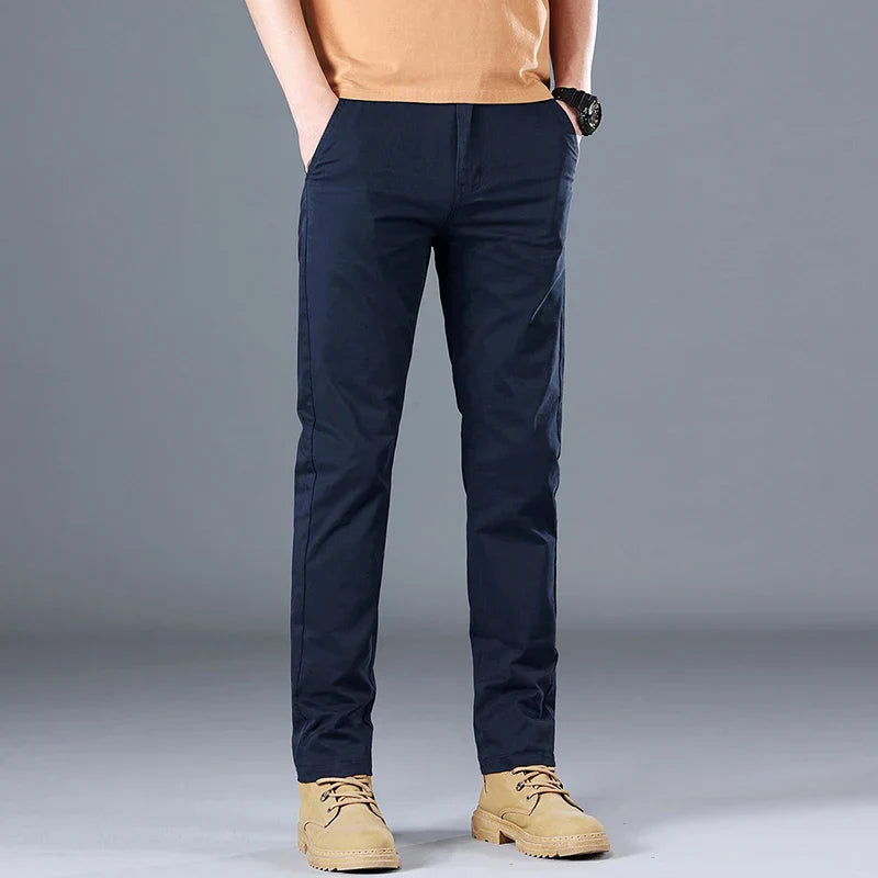 Men's Slim Fit Formal Office Trousers - BritishElegance
