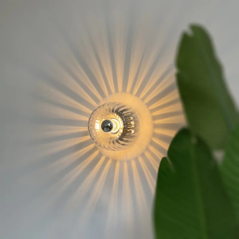 Elegant Glass Wall Light for Bedroom and Hallway - BritishElegance