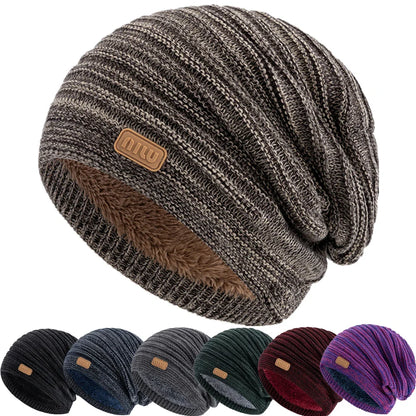 Casual Stripe Warm Winter Hat - BritishElegance