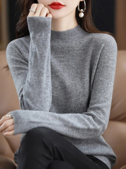 Soft Women's Merino Wool Crew Neck Sweater