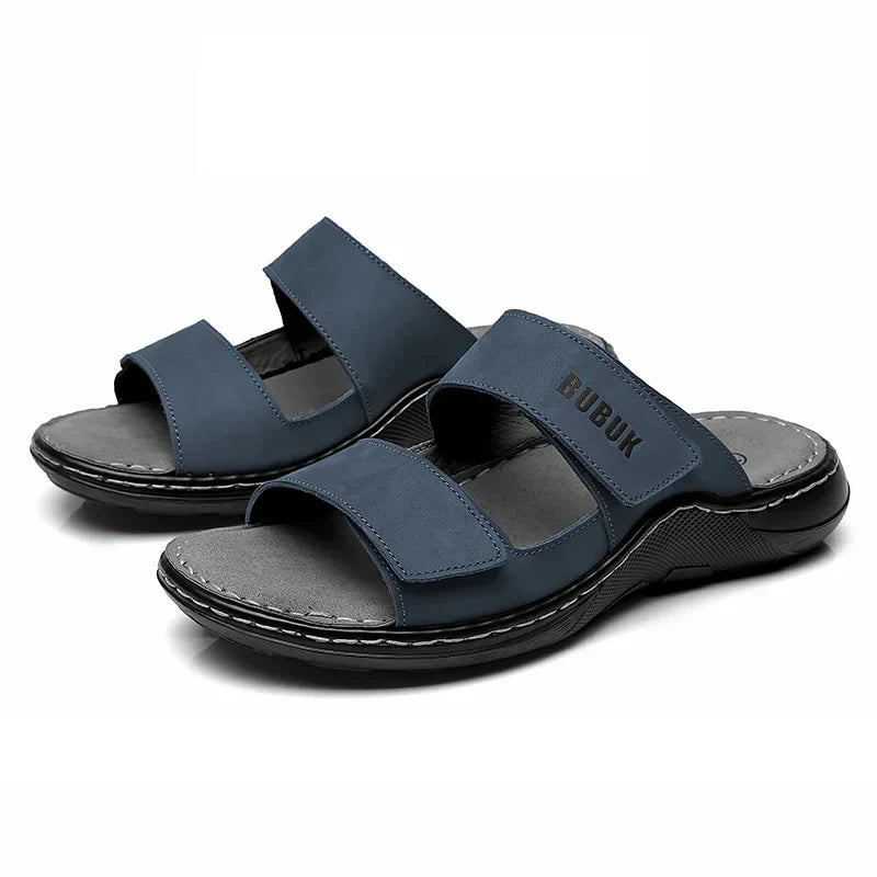 Real Leather Mens Water Shoes Slippers