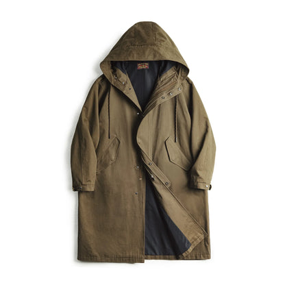 Classic Hooded Windbreaker Mens Coat