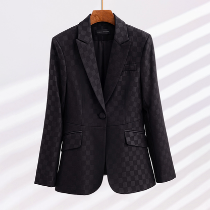 Classic Fit Checked Blazer for Women
