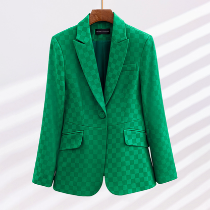 Classic Fit Checked Blazer for Women