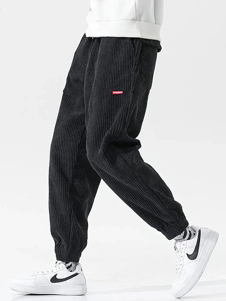 Casual Corduroy Pants - Loose Fit Streetwear Trousers