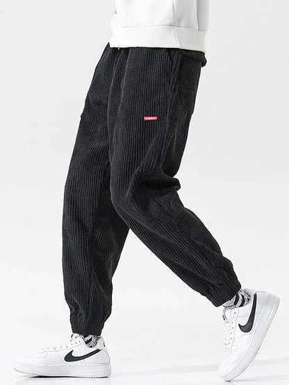 Casual Corduroy Pants - Loose Fit Streetwear Trousers