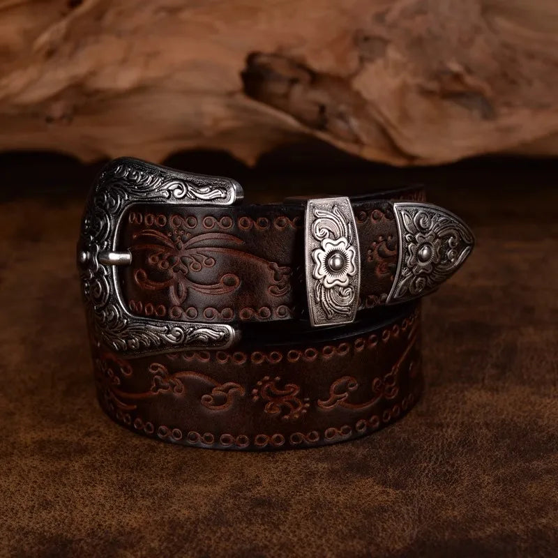 Stylish Brown Leather Belt