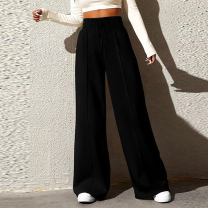 Comfortable Elastic Waist Wide Leg Joggers