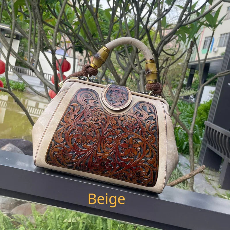 Genuine Leather Classic Ladies Shoulder Handbag