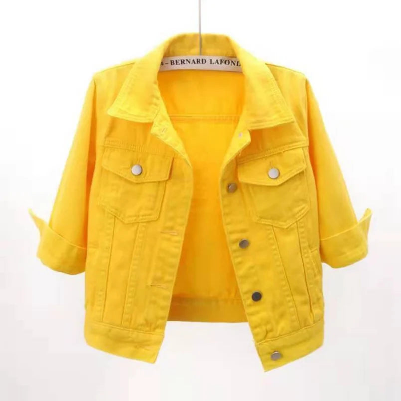Fashionable Ladies Denim Vest Jacket - BritishElegance