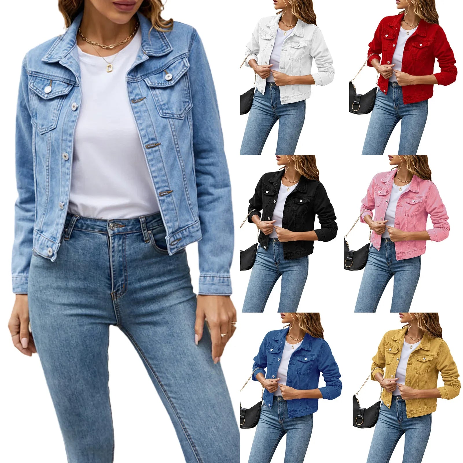 Fitted Short Denim Jacket - BritishElegance